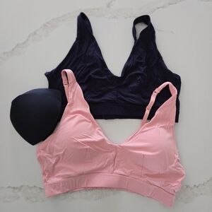 NWT Nordstrom Pink and Blue Bralette Set